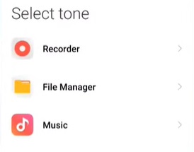 Select tone via