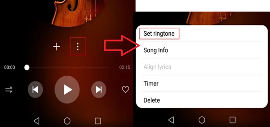 Set ringtone on vivo s10e v22 via Music